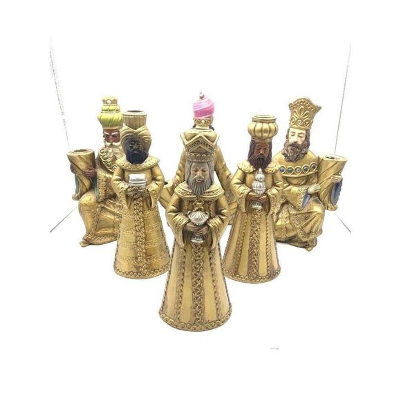 Vintage Kurt S Adler Candlestick Holders Nativity - Picture 1 of 11